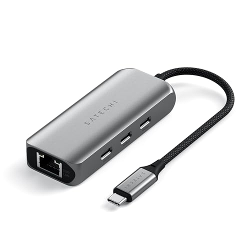 SATECHI USB-C Ethernet Adapter 2.5 Gigabit – 4-in-1 Netzwerkadapter mit 3× USB-C 3.2 – Kompatibel mit Mac, iPad, Windows, Android, Chrome SATECHI USB-C Ethernet Adapter 2.5 Gigabit – 4-in-1 Netzwerkadapter mit 3× USB-C 3.2 – Kompatibel mit Mac, iPad, Windows, Android, Chrome von SATECHI