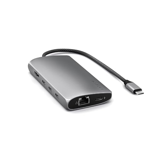 SATECHI USB-C Hub Multiport Adapter V3, 8-in-1 USB-C Dongle mit 8K HDMI, 85W USB-C PD Ladefunktion, 4 USB-C Datenports, Ethernet, SD-Kartenleser für Mac, Windows (Space Grau) SATECHI USB-C Hub Multiport Adapter V3, 8-in-1 USB-C Dongle mit 8K HDMI, 85W USB-C PD Ladefunktion, 4 USB-C Datenports, Ethernet, SD-Kartenleser für Mac, Windows (Space Grau) von SATECHI