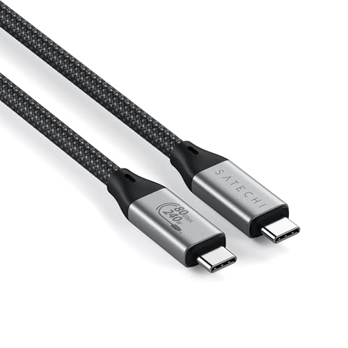 SATECHI USB4 V2 Pro Kabel, USB-C Kabel 1,2m / 3,9ft, bis zu 120Gbps Datenübertragung, 240W Power Delivery, 8K Anzeige, Thunderbolt 5/4/3 kompatibel, für MacBook, Windows und mehr SATECHI USB4 V2 Pro Kabel, USB-C Kabel 1,2m / 3,9ft, bis zu 120Gbps Datenübertragung, 240W Power Delivery, 8K Anzeige, Thunderbolt 5/4/3 kompatibel, für MacBook, Windows und mehr von SATECHI