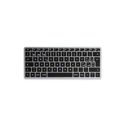 Satechi Slim X1 Kabellose Bluetooth-Tastatur mit Hintergrundbeleuchtung - Sync Multi-Gerät - für M2/M1 MacBook Pro/Air, M2/M1 iPad Pro/Air, M2 Mac mini, iMac M1 (Sideralgrau, Italienisches Layout IT Satechi Slim X1 Kabellose Bluetooth-Tastatur mit Hintergrundbeleuchtung - Sync Multi-Gerät - für M2/M1 MacBook Pro/Air, M2/M1 iPad Pro/Air, M2 Mac mini, iMac M1 (Sideralgrau, Italienisches Layout IT von SATECHI
