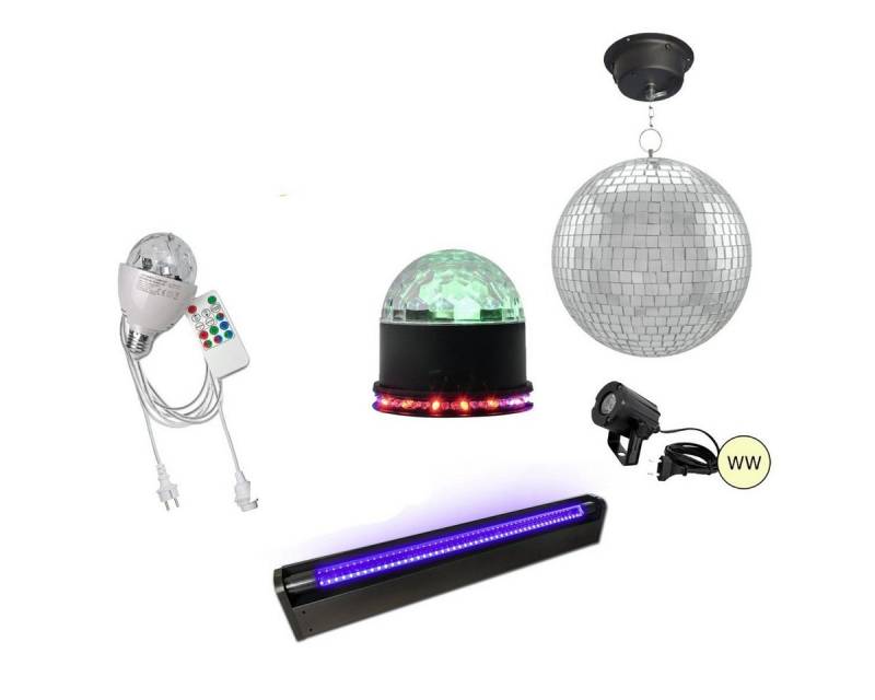 SATISFIRE Discolicht PARTYRAUM POWERPACK "MICRO" - 4 Effekte in einem SET von SATISFIRE