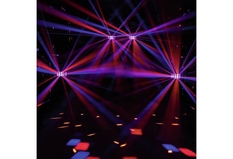 SATISFIRE Discolicht Power Derby - starker LED Lichteffekt - 8 Farben - IR Fernbedienung, mehrfarbig / bunt von SATISFIRE