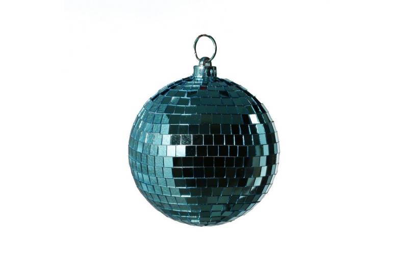 SATISFIRE Discolicht Spiegelkugel 15cm blau Discokugel Mirrorball Party Disko Deko von SATISFIRE