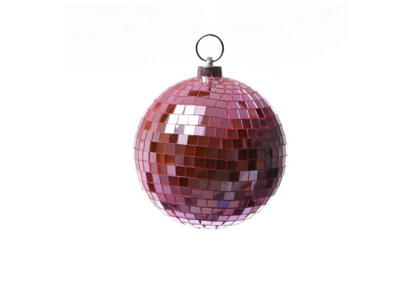 SATISFIRE Discolicht Spiegelkugel 15cm rosa Discokugel Mirrorball Party Disko Deko von SATISFIRE