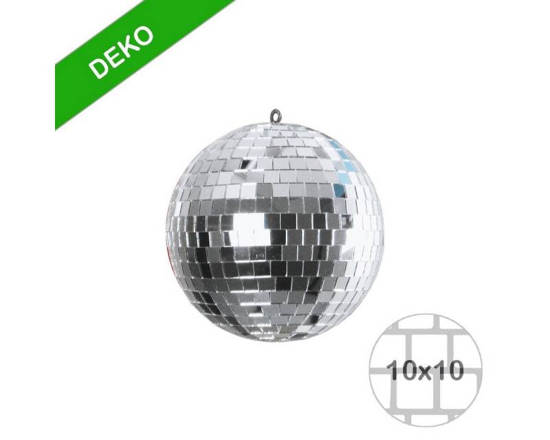 SATISFIRE Discolicht Spiegelkugel 15cm silber Discokugel Mirrorball Party Disko Deko von SATISFIRE