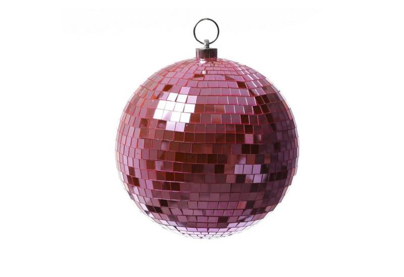 SATISFIRE Discolicht Spiegelkugel 20cm hellrosa Discokugel Mirrorball Party Disko Deko von SATISFIRE