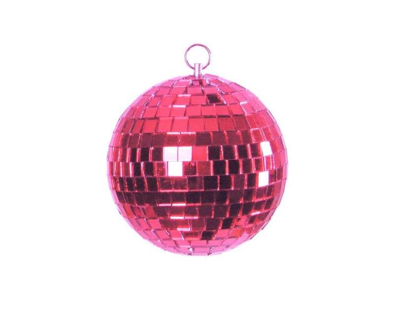 SATISFIRE Discolicht Spiegelkugel 20cm pink Discokugel Mirrorball Party Disko Deko von SATISFIRE