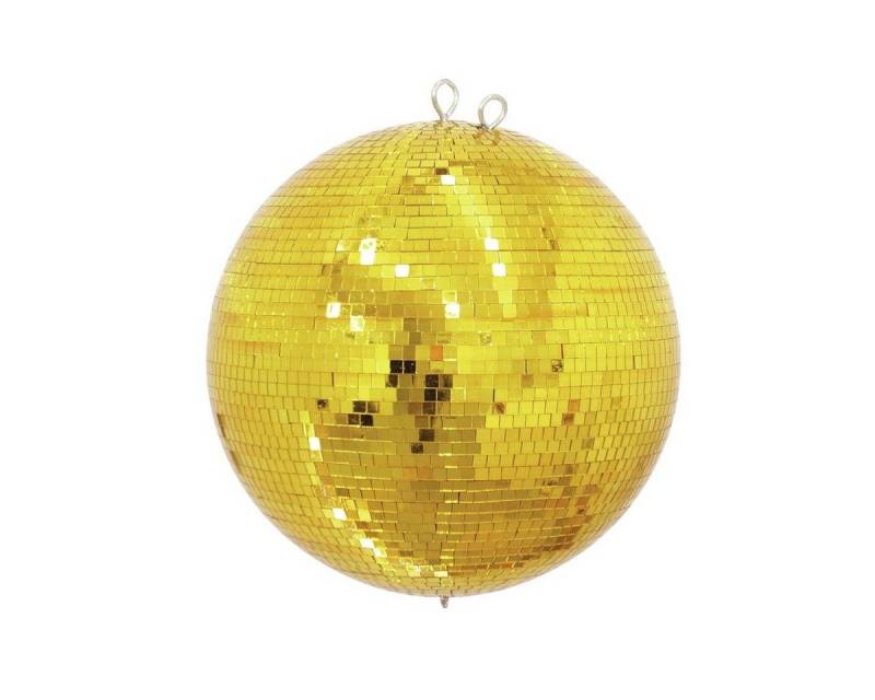 SATISFIRE Discolicht Spiegelkugel 30cm gold Safety Discokugel Mirrorball party Disko Deko von SATISFIRE