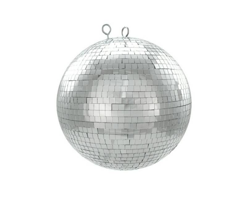 SATISFIRE Discolicht Spiegelkugel 30cm silber Safety Discokugel Mirrorball party Disko Deko von SATISFIRE
