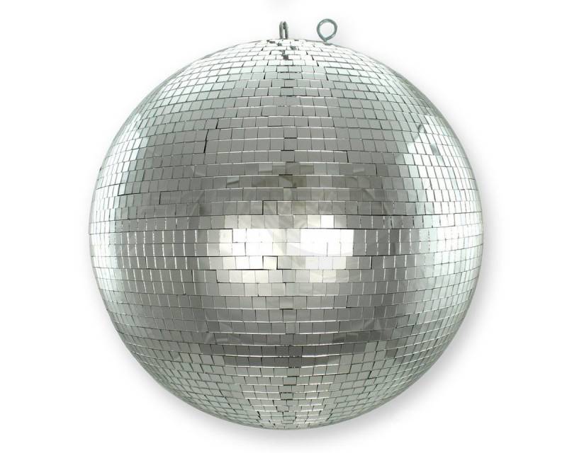SATISFIRE Discolicht Spiegelkugel 40cm silber Safety Discokugel Mirrorball Party Disko Deko von SATISFIRE