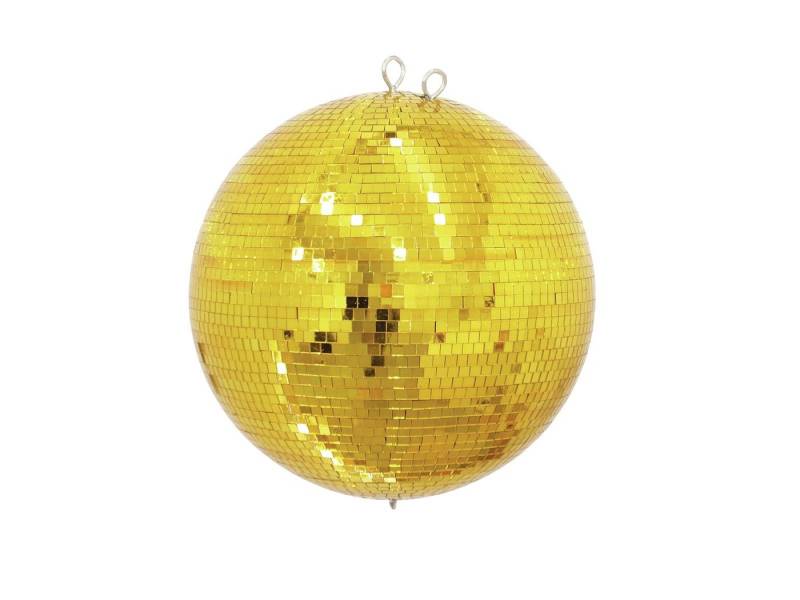 SATISFIRE Discolicht Spiegelkugel 50cm gold Safety Discokugel Mirrorball Party Disko Deko von SATISFIRE