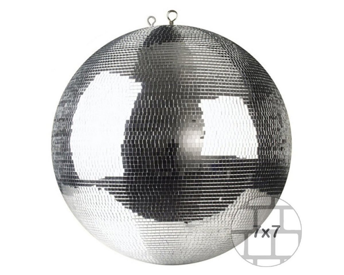 SATISFIRE Discolicht Spiegelkugel 50cm silber Safety Discokugel 7x7mm Spiegel PREMIUM von SATISFIRE