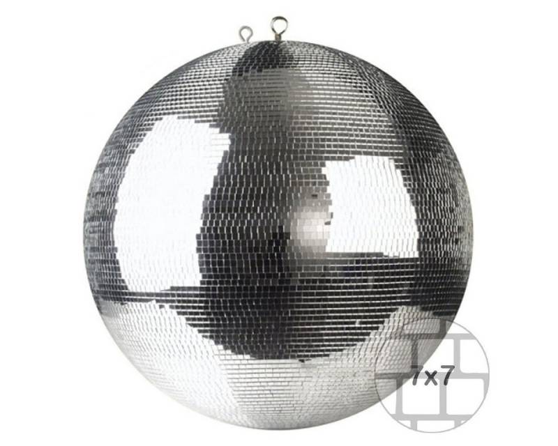 SATISFIRE Discolicht Spiegelkugel 50cm silber Safety Discokugel 7x7mm Spiegel PREMIUM von SATISFIRE