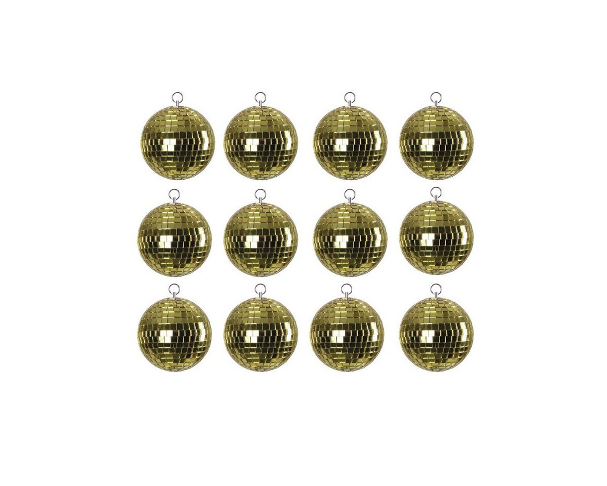 SATISFIRE Discolicht Spiegelkugel SET 12x5cm gold - DEKO - Baumschmuck Dekoration von SATISFIRE