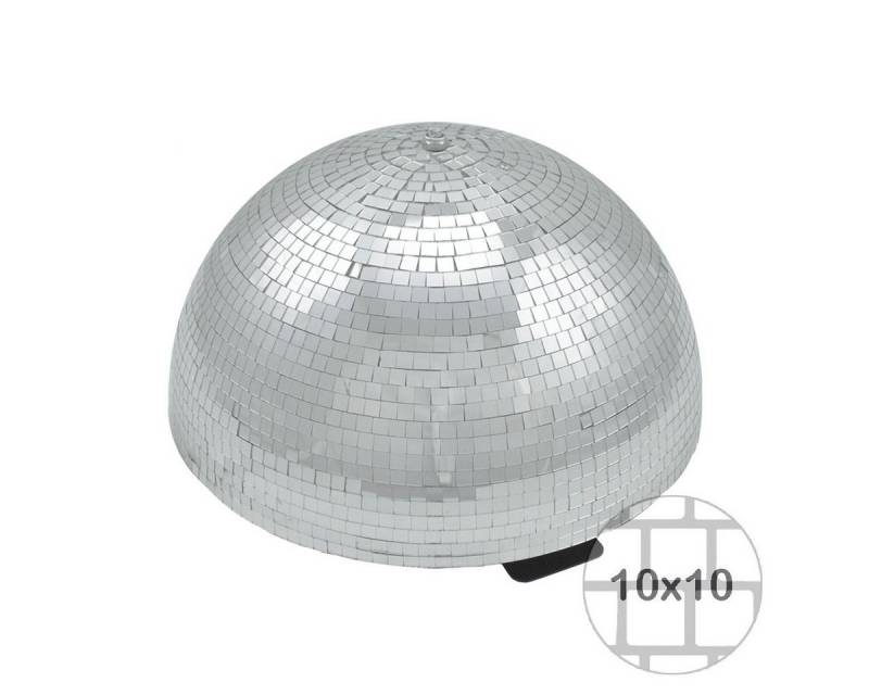 SATISFIRE Discolicht Spiegelkugel halb 40cm Discokugel Spiegel-Halbkugel mit Motor silber von SATISFIRE