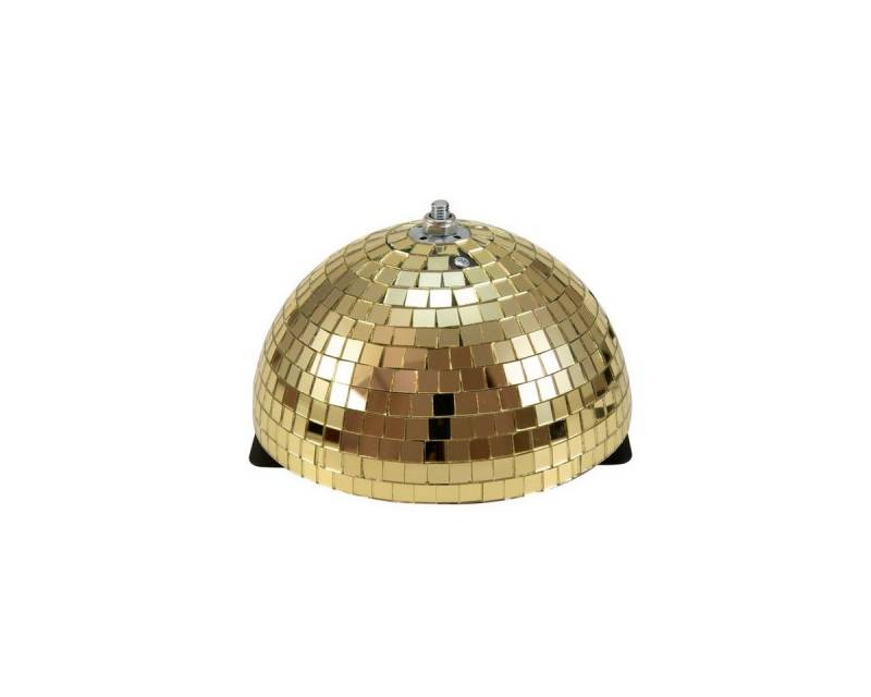 SATISFIRE Discolicht Spiegelkugel halb 20cm Discokugel Spiegel-Halbkugel mit Motor gold von SATISFIRE