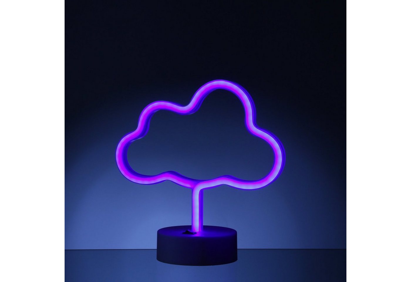 SATISFIRE LED Dekolicht LED Neonlicht WOLKE Neonschild Leuchtfigur USB Batterie H: 23cm blau von SATISFIRE