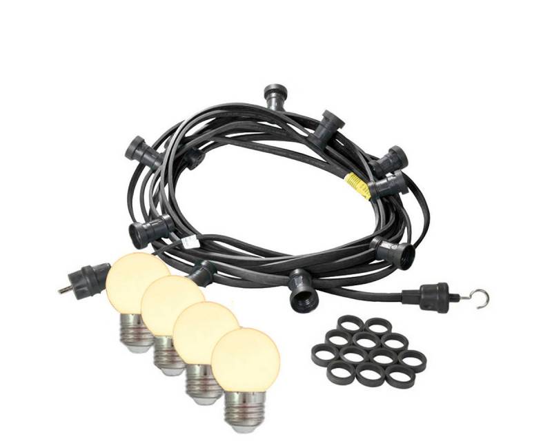 SATISFIRE LED-Lichterkette Illu- Party Garten Außenlichterkette 5m 10xE27 Kugellampen warmweiß, 10-flammig SATISFIRE LED-Lichterkette Illu- Party Garten Außenlichterkette 5m 10xE27 Kugellampen warmweiß, 10-flammig von SATISFIRE