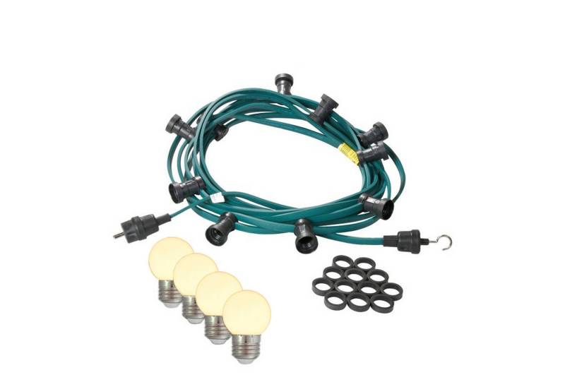 SATISFIRE LED-Lichterkette Illu- Party Garten Außenlichterkette 5m 10xE27 Kugellampen warmweiß, 10-flammig SATISFIRE LED-Lichterkette Illu- Party Garten Außenlichterkette 5m 10xE27 Kugellampen warmweiß, 10-flammig von SATISFIRE