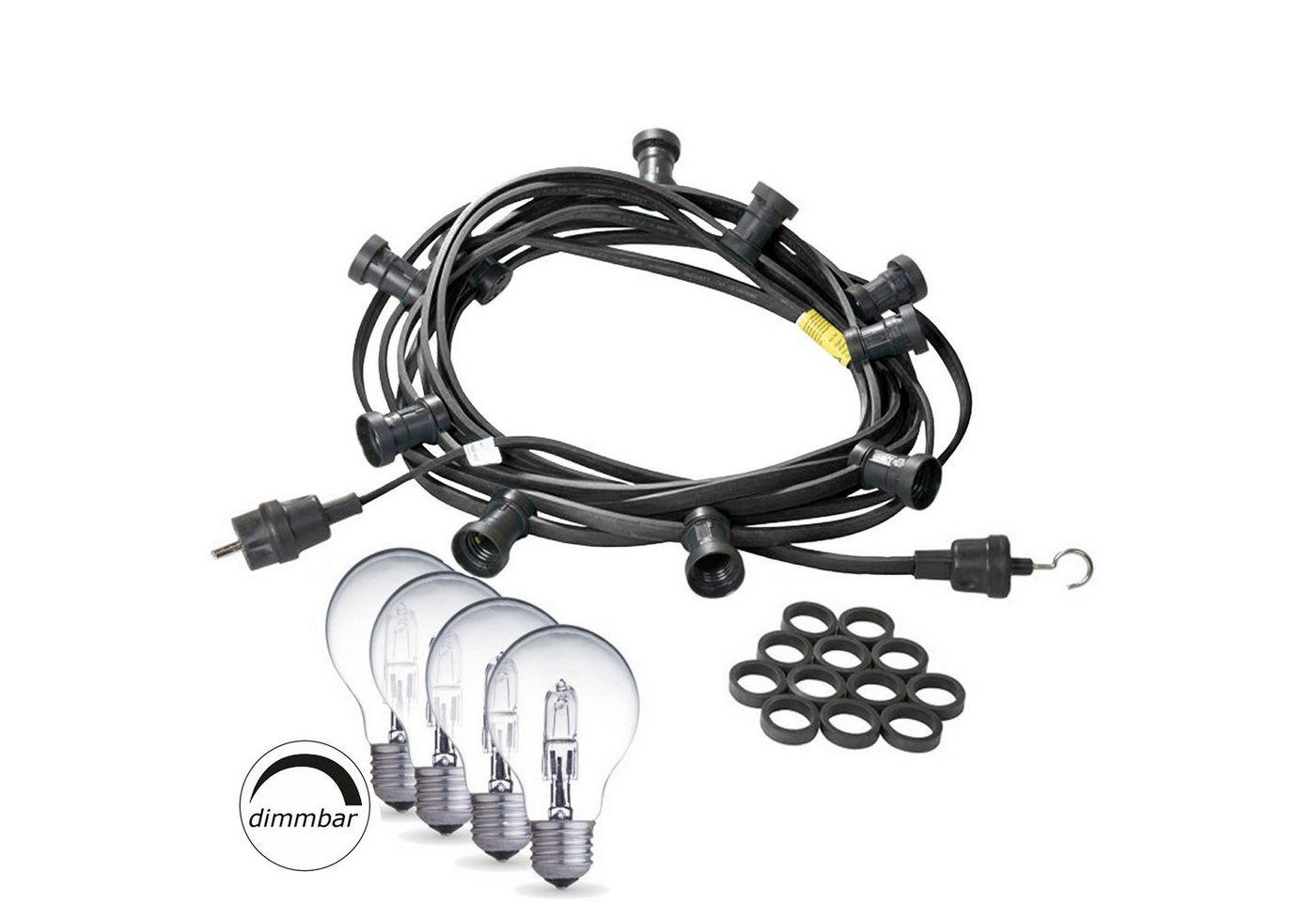SATISFIRE Lichterkette Illu- Party Garten Außenlichterkette 5m 10x dimmbare Halogenlampen, 10-flammig SATISFIRE Lichterkette Illu- Party Garten Außenlichterkette 5m 10x dimmbare Halogenlampen, 10-flammig von SATISFIRE