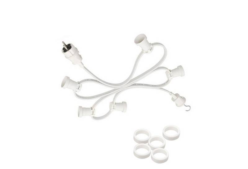 SATISFIRE Lichterkette Illu Party Garten Außenlichterkette 5m weiß 5xE27 Made in Germany, 5-flammig SATISFIRE Lichterkette Illu Party Garten Außenlichterkette 5m weiß 5xE27 Made in Germany, 5-flammig von SATISFIRE