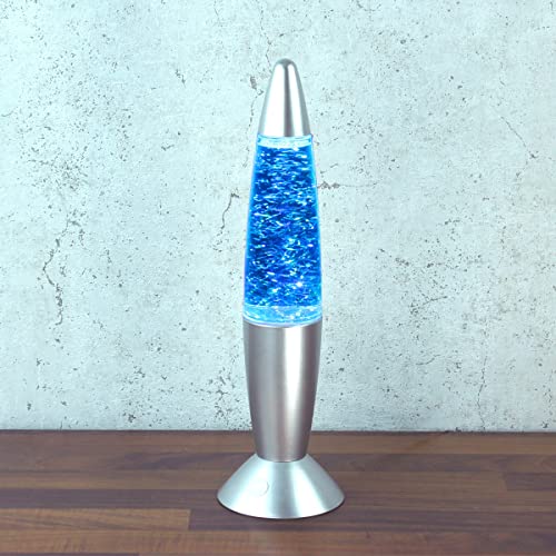 SATISFIRE ROCKET LAMP - Lavampe - Touchsensor - USB - Farbwechsel oder feste Farbe - Dekolampe (Glittersturm RGB) von SATISFIRE