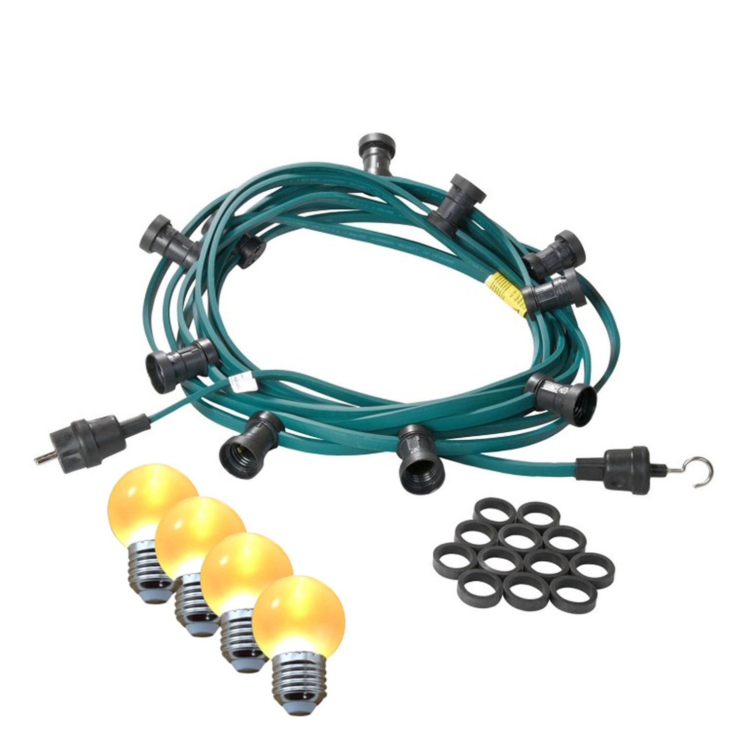 Satisfire Illu- Partylichterkette 30m Grün Terrasse Garten 30 Ultra-Warmweiße LED Kugeln Satisfire Illu- Partylichterkette 30m Grün Terrasse Garten 30 Ultra-Warmweiße LED Kugeln von SATISFIRE