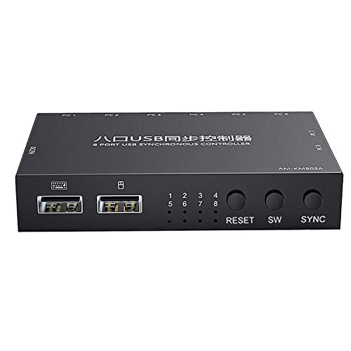 SATMW 8 Ports USB Synchronizer DNF Tastatur Maus USB Shared Display Synchronisation Controller KVM Switcher schwarz SATMW 8 Ports USB Synchronizer DNF Tastatur Maus USB Shared Display Synchronisation Controller KVM Switcher schwarz von SATMW