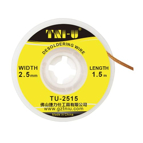 TU-2515 Länge 1,5 m starkes Lötmittel Dochte Defloting Kupferdrahtgitter Breite 2,5-mm von SATMW