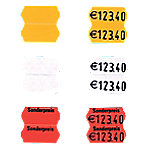SATO Etikettenrolle Leuchtrot 2,6 x 1,2 cm 1500 Stück von SATO