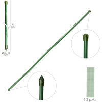 Plastifizierter Bambusstab Tutor Ø 8 - 10 mm. x 90cm. (Paket 10 Einheiten) von SATURNIA