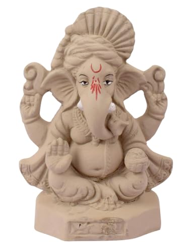 SATVIK Jaswand Umweltfreundliches Ganesh Idol | Shadu Matti Clay | Biologisch abbaubarer Ganpati für Ganesh Chaturthi SATVIK Jaswand Umweltfreundliches Ganesh Idol | Shadu Matti Clay | Biologisch abbaubarer Ganpati für Ganesh Chaturthi von SATVIK STORE