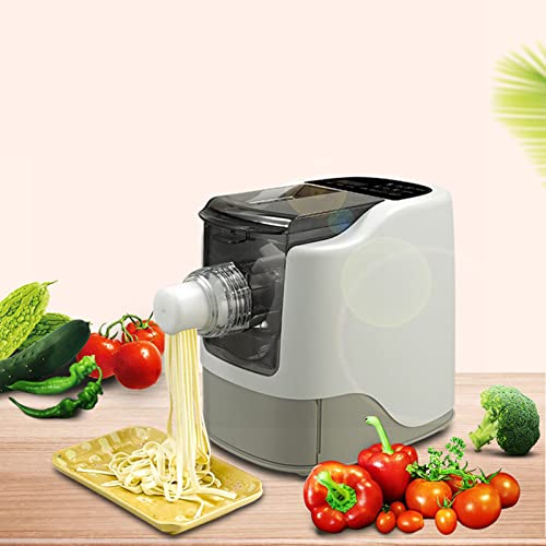 Elektrisch Nudelmaschine Pastamaker 260W Weiß Profi Vollautomatische Nudelmaschine Pastamaschine Nudeleinsätzen 13 Sätze vertikale und horizontale Extrusion von SAUADY