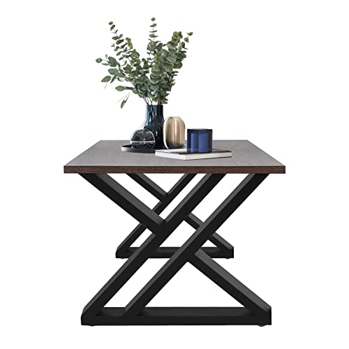 Industrielle Tischbeine Metall Schwarz Designer Stahl Tischgestell 200kg Traglast Für Esstisch Schreibtisch Küche Büro 45x40cm Schwarz von SAUADY