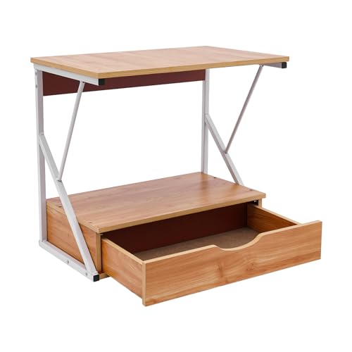 SAUADY Mikrowellenherd Rack Küche Bäcker's Rack 2-Tier großartig als Küchenbackregal Mikrowellenregal Küchenregal Gewürzregal 54 * 35 * 50CM von SAUADY