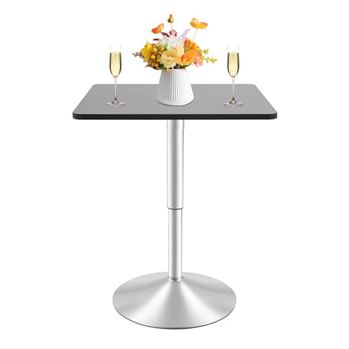 SAUADY Quadratische Bartisch Quadratischer Stehtisch kann als Telefontisch Computertisch Ausstellungstisch Schwarz 60 * 60 * 45 cm von SAUADY