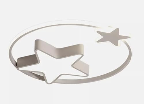 SAUADY Stern Deckenleuchte LED Modern Kinderzimmer Lampe Fernbedienung Mädchen Jungen für Wohnzimmer Schlafzimmer Esszimmer Büro Weiß von SAUADY