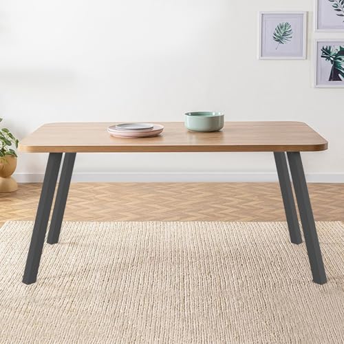 Tischbeine Aluminiumlegierung Hochfest Rostfrei 200kg Traglast Für Schreibtisch Esstisch Couchtisch Küche Büro 71cm Schwarz von SAUADY