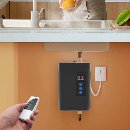 Touchscreen-Tankless-Wassererhitzer Elektrischer Wassererhitzer kann in Wohnungen Schulen 13.5 * 6.5 * 24 cm Schwarz 4000W 0.04-1.2MPa von SAUADY
