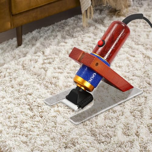 Vibrationsarmer Teppichschneider mit Scherführung Teppichschere für kleine bis mittlere Teppiche Größe der Basis: 16 * 10 * 0.6cm Produktlänge: 18cm von SAUADY