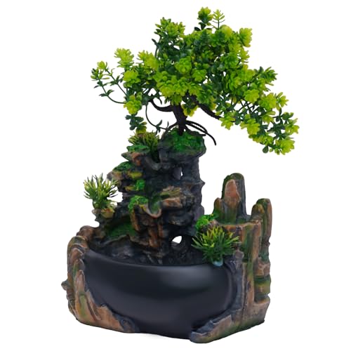 Zimmerbrunnen Entspannung Desktop Brunnen Landschaft Haus Büro Steingarten Indoor Wasserfall Funktion mit automatischer Pumpe für Wohnzimmer Korridor Eingang Arbeitszimmer Restaurant von SAUADY