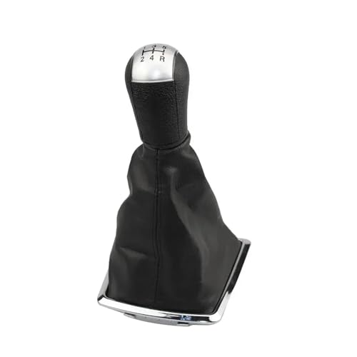 Auto Shifter Adapter Für Ford Für Focus 2 Für Mondeo Für MK2 2005 2006 2007 2008 2008 CAR Gear Shift Knob Hebel Gaitor Shifter Stiefelabdeckung Hülle Schaltknauf Knauf(Silver) von SAUANMNKTP