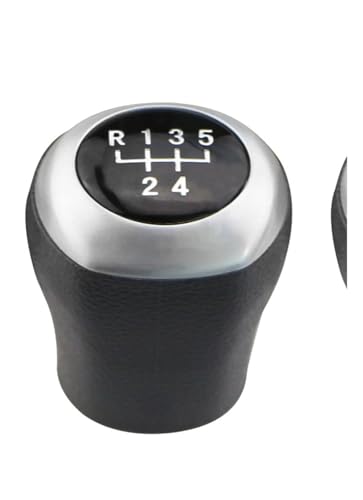 Auto Shifter Adapter Für Hyundai Für Elantra Für GT Für Accent Für Solaris Für Avante Für MD Für MT 5/6 Geschwindigkeit Hebel Stick Griff Zubehör Auto Schaltknauf(5 speed matte sliver) von SAUANMNKTP