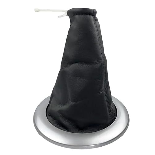 Auto Shifter Adapter Für Megane 2 Für MK2 II Für Sport Für Tourer II 2002 2003 2004 2005 2006 2009 Auto Handgeschwindigkeit Schaltknauf Gamasche Boot Cover Case(Black Silver) von SAUANMNKTP