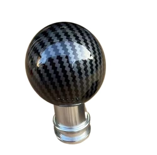 Auto Shifter Adapter Universal Car Getriebe Schaltknauf Schalthebel Hebel Rundkugel Form Wassertransfer Druck Kohlefaser 3 Stcs Adapter M12 M10 M8(Silver) von SAUANMNKTP