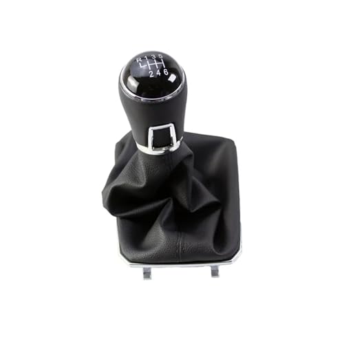 SAUANMNKTP Auto-Schaltknauf für VW Passat für B8 2014, 5/6-Gang, Schaltgetriebe, Schalthebelknauf mit Gamasche, Kofferraumabdeckung (6 Gänge) von SAUANMNKTP