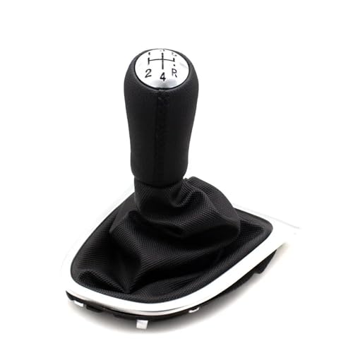 SAUANMNKTP Car Gear Shift Knob for Clio 2 II for Megane 2 II for Kangoo Car Interior Accessories 5 Speed Leather Gear Shift Knob Lever Shifter Boot Cover von SAUANMNKTP