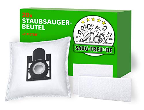 SAUG-FREUnDE - 20x Staubsaugerbeutel für MOULINEX Compacteo, Compacteo Allergy Care, Compacteo Rouge I ROWENTA Power Space, Compacteo Ergo (GO1) von SAUG-FREUnDE