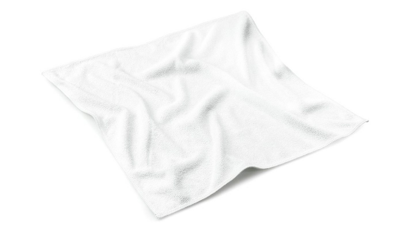 SAUGAUF 5 Mikrofasertücher Stretch Light in der Farbe Weiss Mikrofasertuch (5-tlg., 5er Set, Mega Aufnahmekraft von Schmutz und Flüssigkeit) von SAUGAUF