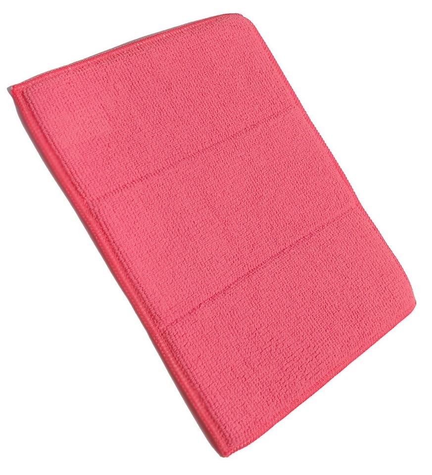 SAUGAUF Mega Clean Professional Mikrofaser Schwammtuch Rot Reinigungstücher (3er Set, 3-tlg., Leichtes Auswringen und besseres Handling) von SAUGAUF